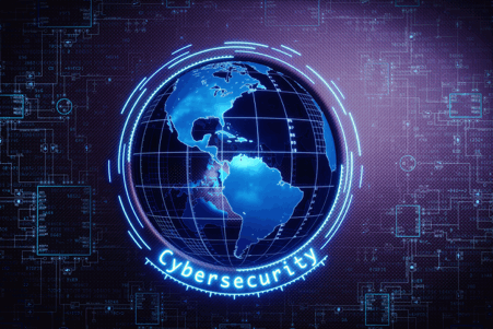 cyber security world globe 