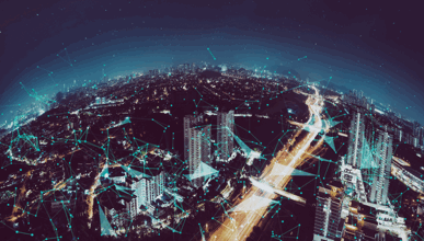 birds eye view of city